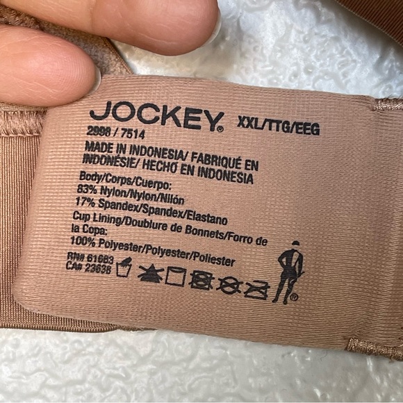Jockey forever Fit-V neck molded cup bras SZ XXL - Picture 6 of 8